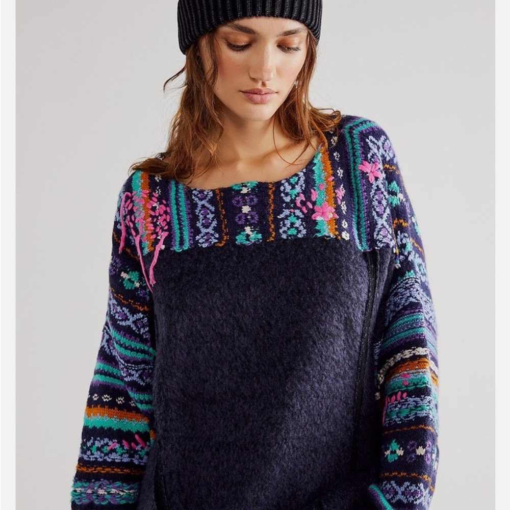 Free People Nothing Compares Pullover Oversized XS